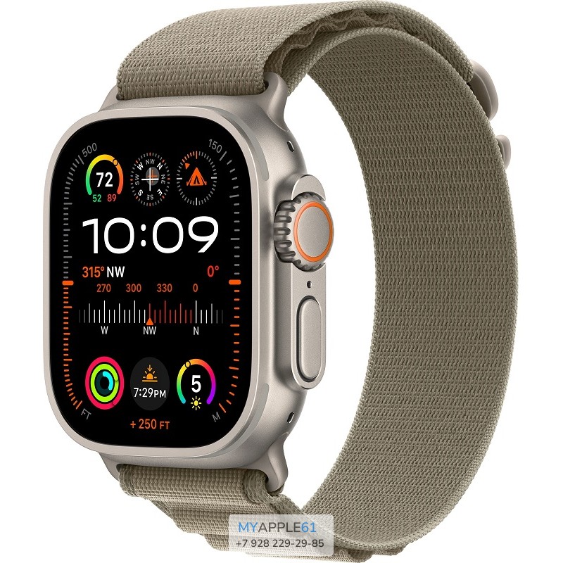 Apple Watch Ultra 2 49 mm Olive Alpine Loop
